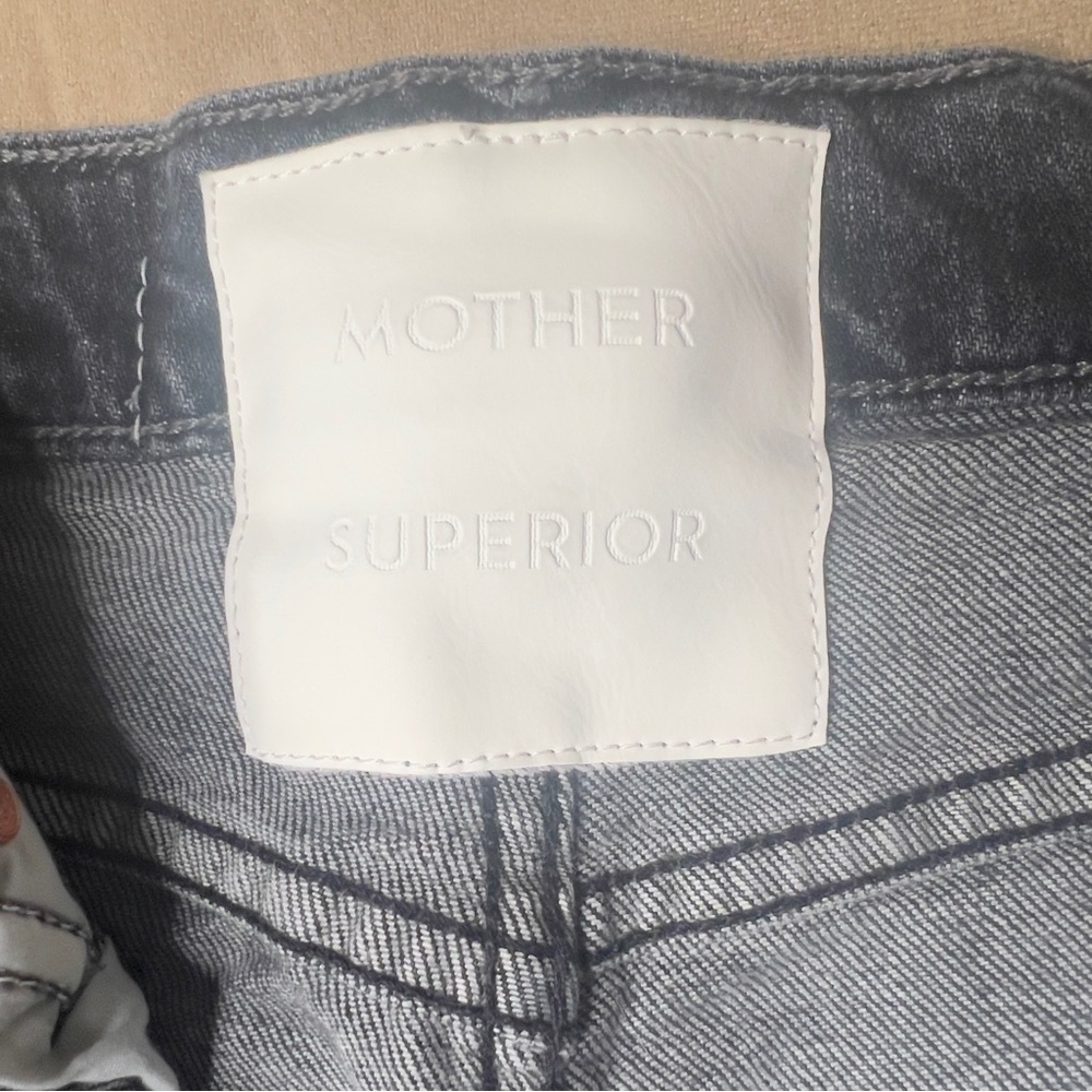 Mother Superior The Half Pipe Flood Barrel Jeans Outta Sight Black - Picture 3 of 11